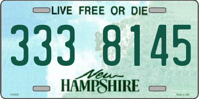 NH license plate 3338145