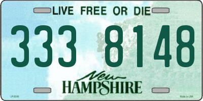 NH license plate 3338148