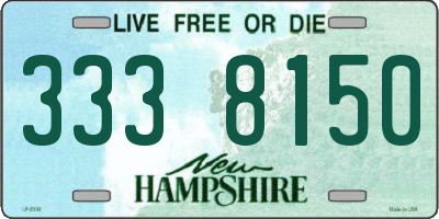 NH license plate 3338150