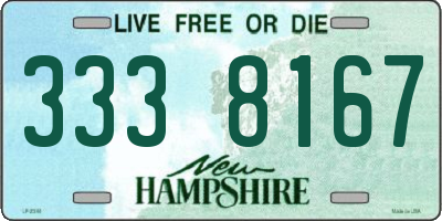 NH license plate 3338167