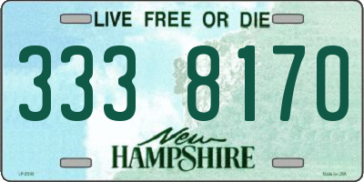NH license plate 3338170