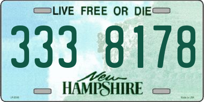 NH license plate 3338178