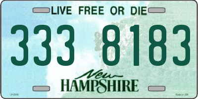 NH license plate 3338183