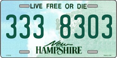 NH license plate 3338303