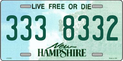 NH license plate 3338332