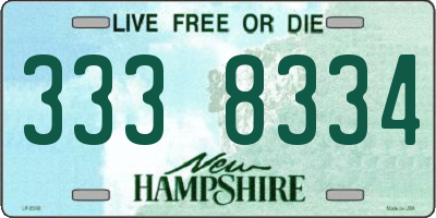 NH license plate 3338334
