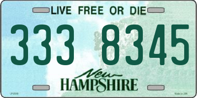NH license plate 3338345