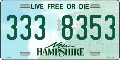NH license plate 3338353