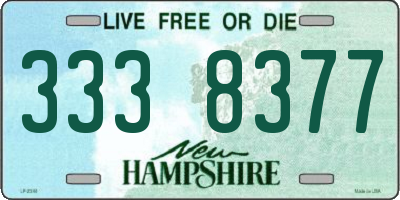 NH license plate 3338377
