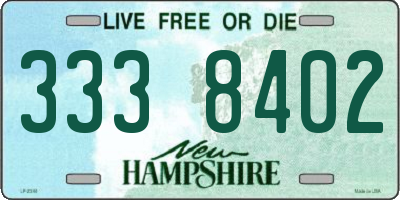 NH license plate 3338402