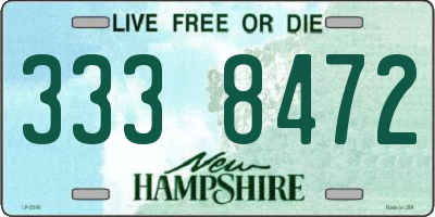NH license plate 3338472