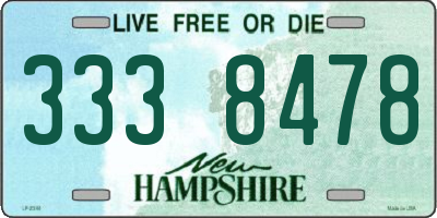 NH license plate 3338478