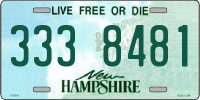 NH license plate 3338481