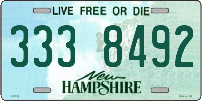 NH license plate 3338492
