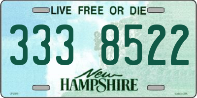 NH license plate 3338522