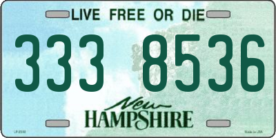 NH license plate 3338536