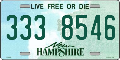 NH license plate 3338546