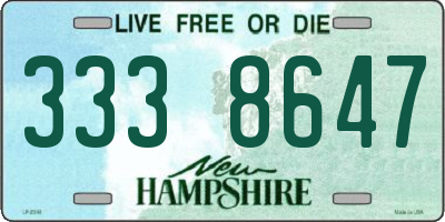 NH license plate 3338647