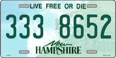 NH license plate 3338652