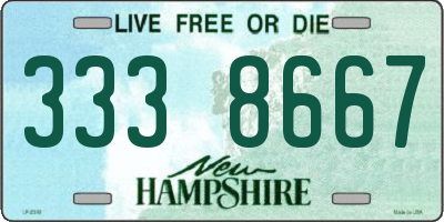 NH license plate 3338667