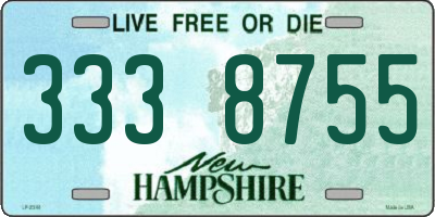 NH license plate 3338755