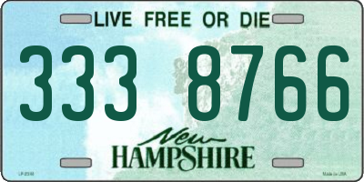 NH license plate 3338766