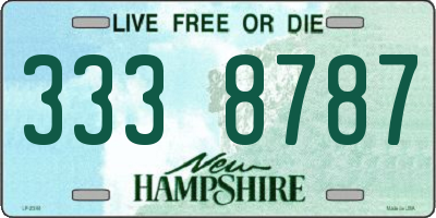 NH license plate 3338787