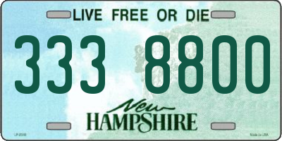NH license plate 3338800