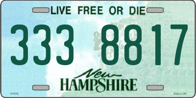NH license plate 3338817