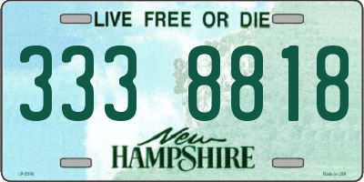 NH license plate 3338818