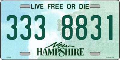 NH license plate 3338831