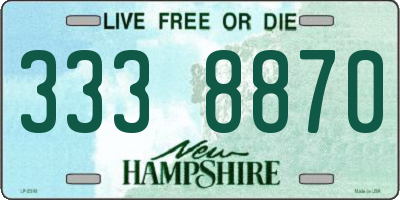 NH license plate 3338870