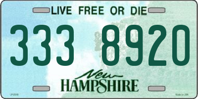 NH license plate 3338920