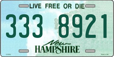 NH license plate 3338921
