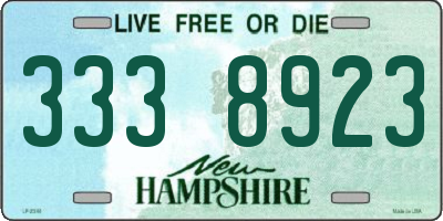 NH license plate 3338923