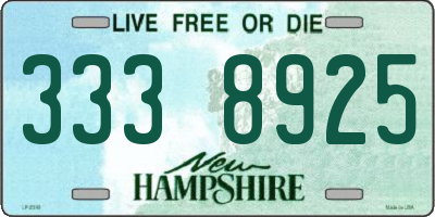 NH license plate 3338925