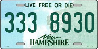 NH license plate 3338930
