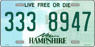 NH license plate 3338947