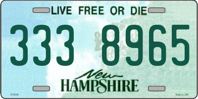 NH license plate 3338965
