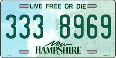 NH license plate 3338969