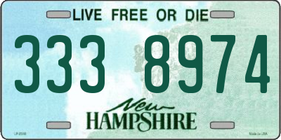 NH license plate 3338974