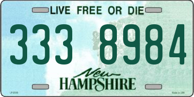 NH license plate 3338984