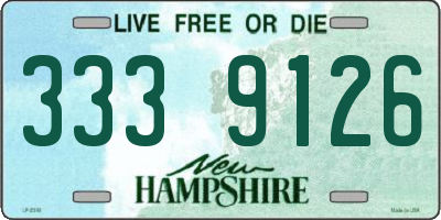 NH license plate 3339126