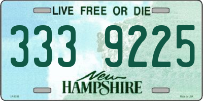 NH license plate 3339225