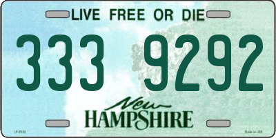 NH license plate 3339292