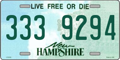NH license plate 3339294