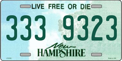NH license plate 3339323
