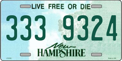 NH license plate 3339324