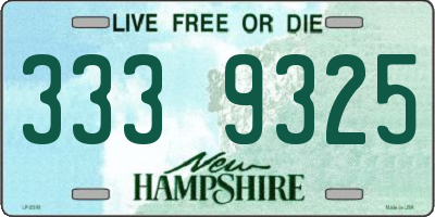 NH license plate 3339325