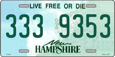NH license plate 3339353